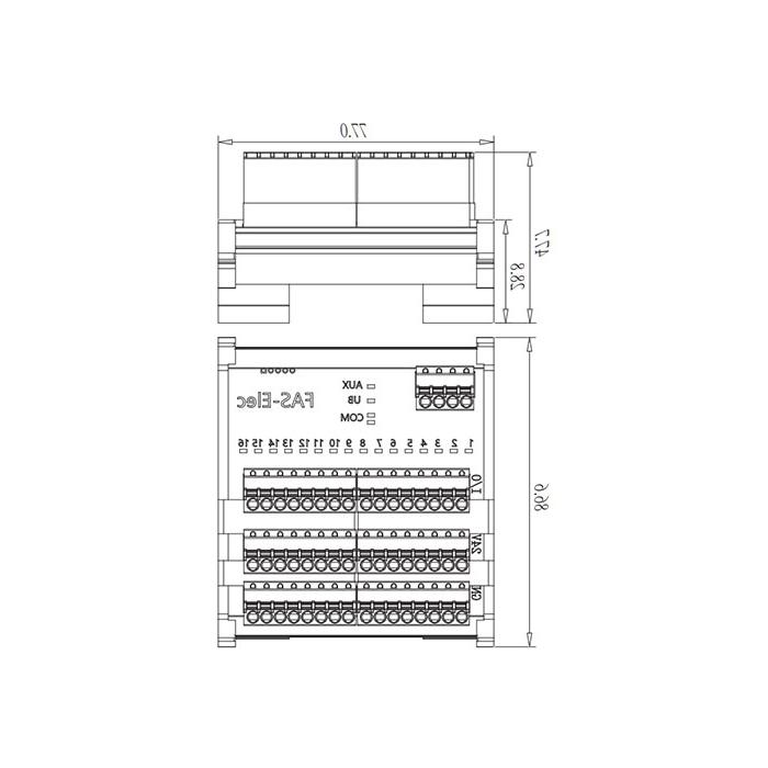 IP20, IO-Link Hub, NPN, 16DI, terminal module, 00BS11S